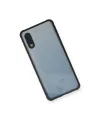 Samsung Galaxy A02 Kılıf Miami Şeffaf Silikon - Siyah