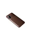 Samsung Galaxy A02s Kılıf Auto Focus Karbon Kapak - Kahverengi