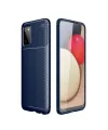 Samsung Galaxy A02s Kılıf Auto Focus Karbon Kapak - Lacivert