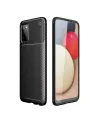 Samsung Galaxy A02s Kılıf Auto Focus Karbon Kapak - Siyah