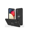 Samsung Galaxy A02s Kılıf Elit Yüzüklü Kapak - Siyah