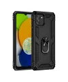 Samsung Galaxy A03 Kılıf Sofya Yüzüklü Silikon Kapak - Siyah