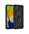 Samsung Galaxy A03 Kılıf Sofya Yüzüklü Silikon Kapak - Siyah