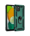 Samsung Galaxy A03 Kılıf Sofya Yüzüklü Silikon Kapak - Yeşil