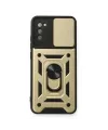 Samsung Galaxy A03s Kılıf Pars Lens Yüzüklü Silikon - Gold