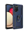 Samsung Galaxy A03s Kılıf Sofya Yüzüklü Silikon Kapak - Lacivert
