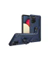 Samsung Galaxy A03s Kılıf Sofya Yüzüklü Silikon Kapak - Lacivert