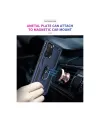 Samsung Galaxy A03s Kılıf Sofya Yüzüklü Silikon Kapak - Lacivert
