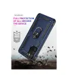 Samsung Galaxy A03s Kılıf Sofya Yüzüklü Silikon Kapak - Lacivert