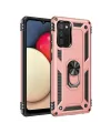Samsung Galaxy A03s Kılıf Sofya Yüzüklü Silikon Kapak - Rose