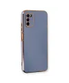 Samsung Galaxy A03s Kılıf Volet Silikon - Mavi