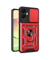 Samsung Galaxy A07 4g Pars Lens Yüzüklü Silikon - Kırmızı