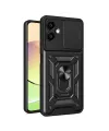 Samsung Galaxy A07 4g Pars Lens Yüzüklü Silikon - Siyah