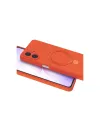 Samsung Galaxy A07 4g Regal Magsafe Standlı Kapak - Turuncu