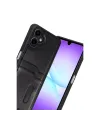 Samsung Galaxy A07 4g Sara Kartvizitli Deri Kılıf - Siyah