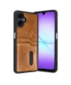 Samsung Galaxy A07 4g Sara Kartvizitli Deri Kılıf - Taba