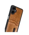 Samsung Galaxy A07 4g Sara Kartvizitli Deri Kılıf - Taba