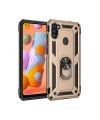 Samsung Galaxy A11 Kılıf Sofya Yüzüklü Silikon Kapak - Gold