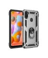 Samsung Galaxy A11 Kılıf Sofya Yüzüklü Silikon Kapak - Gümüş