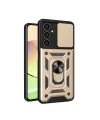 Samsung Galaxy A15 4g Kılıf Pars Lens Yüzüklü Silikon - Gold