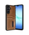 Samsung Galaxy A17 5g Sara Kartvizitli Deri Kılıf - Taba