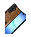 Samsung Galaxy A17 5g Sara Kartvizitli Deri Kılıf - Taba