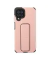 Samsung Galaxy A22 Kılıf Mega Standlı Silikon - Pudra