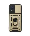 Samsung Galaxy A22 Kılıf Pars Lens Yüzüklü Silikon - Gold