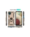 Samsung Galaxy A22 Kılıf Sofya Yüzüklü Silikon Kapak - Gold