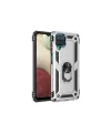 Samsung Galaxy A22 Kılıf Sofya Yüzüklü Silikon Kapak - Gümüş