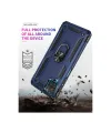 Samsung Galaxy A22 Kılıf Sofya Yüzüklü Silikon Kapak - Lacivert