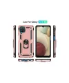 Samsung Galaxy A22 Kılıf Sofya Yüzüklü Silikon Kapak - Rose