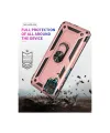 Samsung Galaxy A22 Kılıf Sofya Yüzüklü Silikon Kapak - Rose
