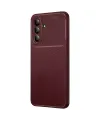 Samsung Galaxy A26 Kılıf Auto Focus Karbon Kapak - Bordo