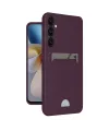 Samsung Galaxy A26 Kılıf Kelvin Kartvizitli Silikon - Derin Mor