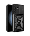 Samsung Galaxy A37 5g Pars Lens Yüzüklü Silikon - Siyah
