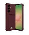 Samsung Galaxy A56 Kılıf Kelvin Kartvizitli Silikon - Bordo