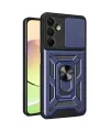 Samsung Galaxy A56 Kılıf Pars Lens Yüzüklü Silikon - Lacivert
