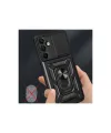 Samsung Galaxy A56 Kılıf Pars Lens Yüzüklü Silikon - Siyah