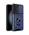 Samsung Galaxy A57 5g Pars Lens Yüzüklü Silikon - Lacivert