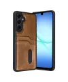 Samsung Galaxy A57 5g Sara Kartvizitli Deri Kılıf - Taba