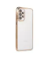 Samsung Galaxy A73 5g Kılıf Razer Lensli Silikon - Gold
