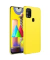 Samsung Galaxy M31 Kılıf Nano İçi Kadife Silikon - Sarı