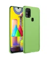 Samsung Galaxy M31 Kılıf Nano İçi Kadife Silikon - Yeşil