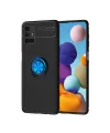 Samsung Galaxy M51 Kılıf Range Yüzüklü Silikon - Siyah-mavi