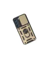 Samsung Galaxy S23 Fe Kılıf Pars Lens Yüzüklü Silikon - Gold