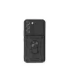 Samsung Galaxy S23 Fe Kılıf Pars Lens Yüzüklü Silikon - Siyah