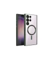 Samsung Galaxy S23 Ultra Kılıf Kross Magneticsafe Kapak - Koyu Yeşil