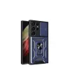 Samsung Galaxy S23 Ultra Kılıf Pars Lens Yüzüklü Silikon - Lacivert