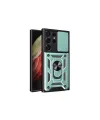 Samsung Galaxy S23 Ultra Kılıf Pars Lens Yüzüklü Silikon - Yeşil